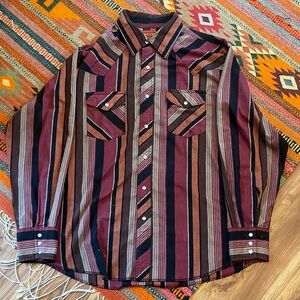 Rustler Striped Button-Up Shirt
